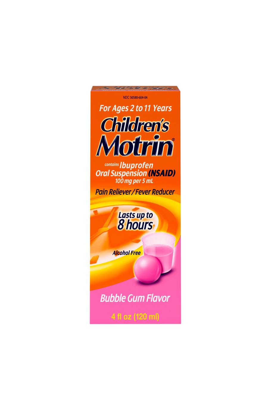 Children's Motrin Oral Suspension, Bubble Gum; image 1 of 7