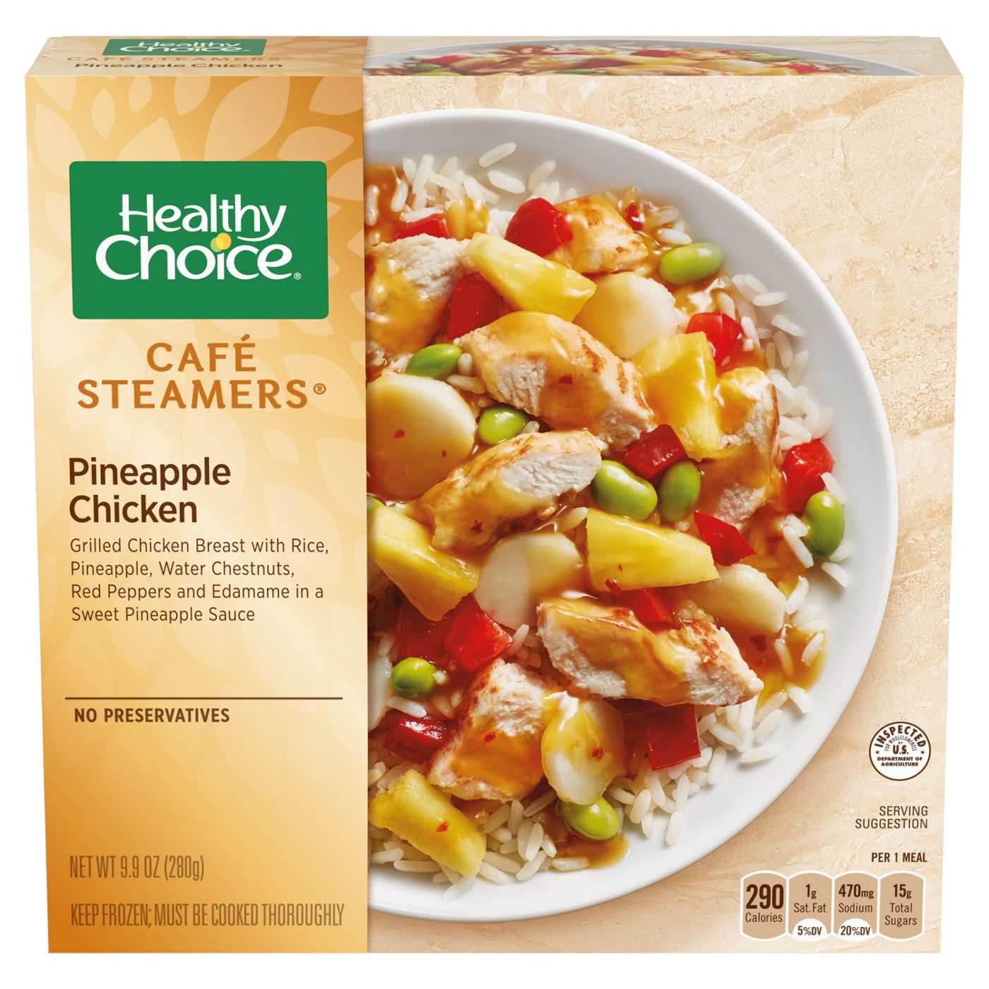 Healthy Choice Café Steamers Pineapple Chicken Frozen Meal; image 1 of 7
