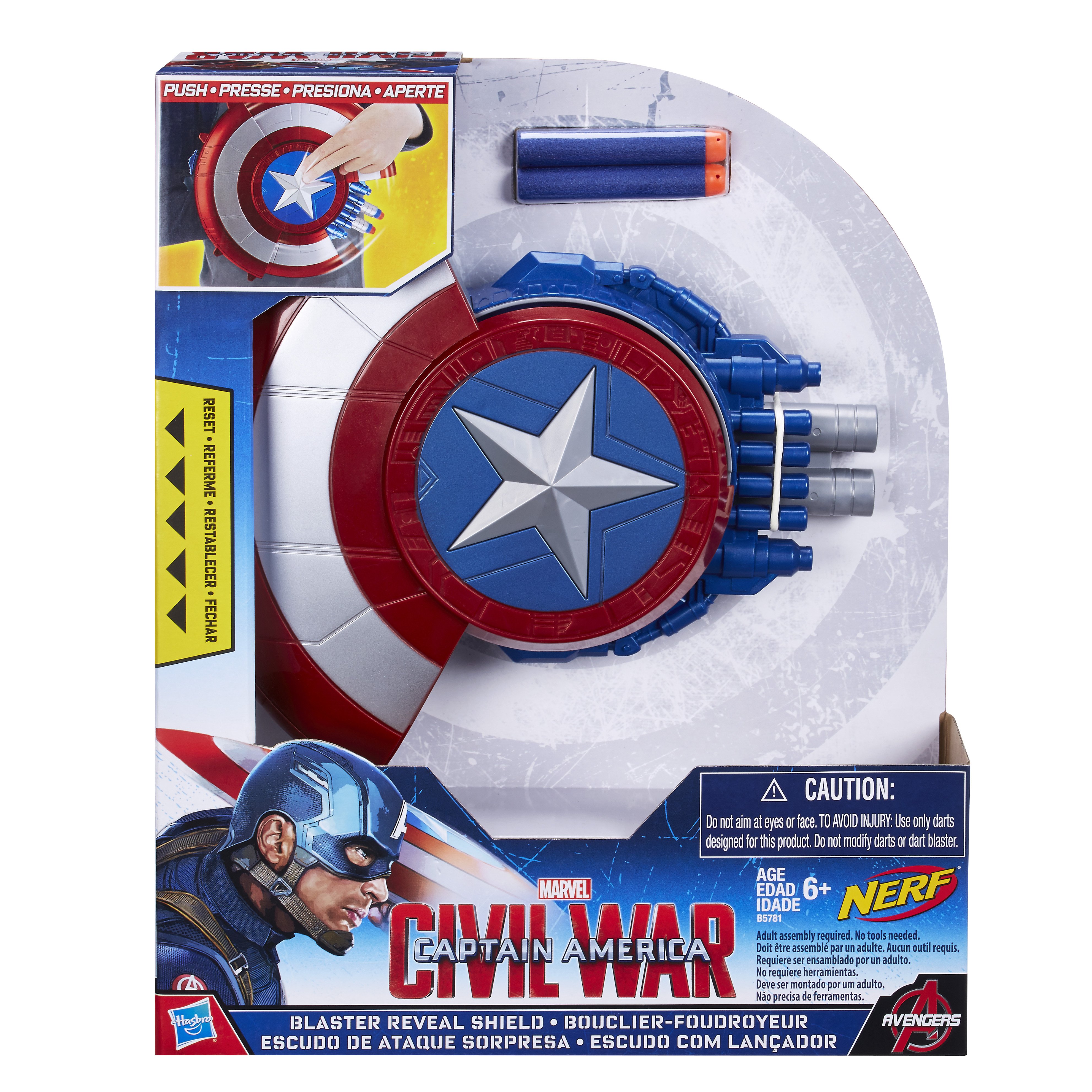 Captain america store blaster shield toy