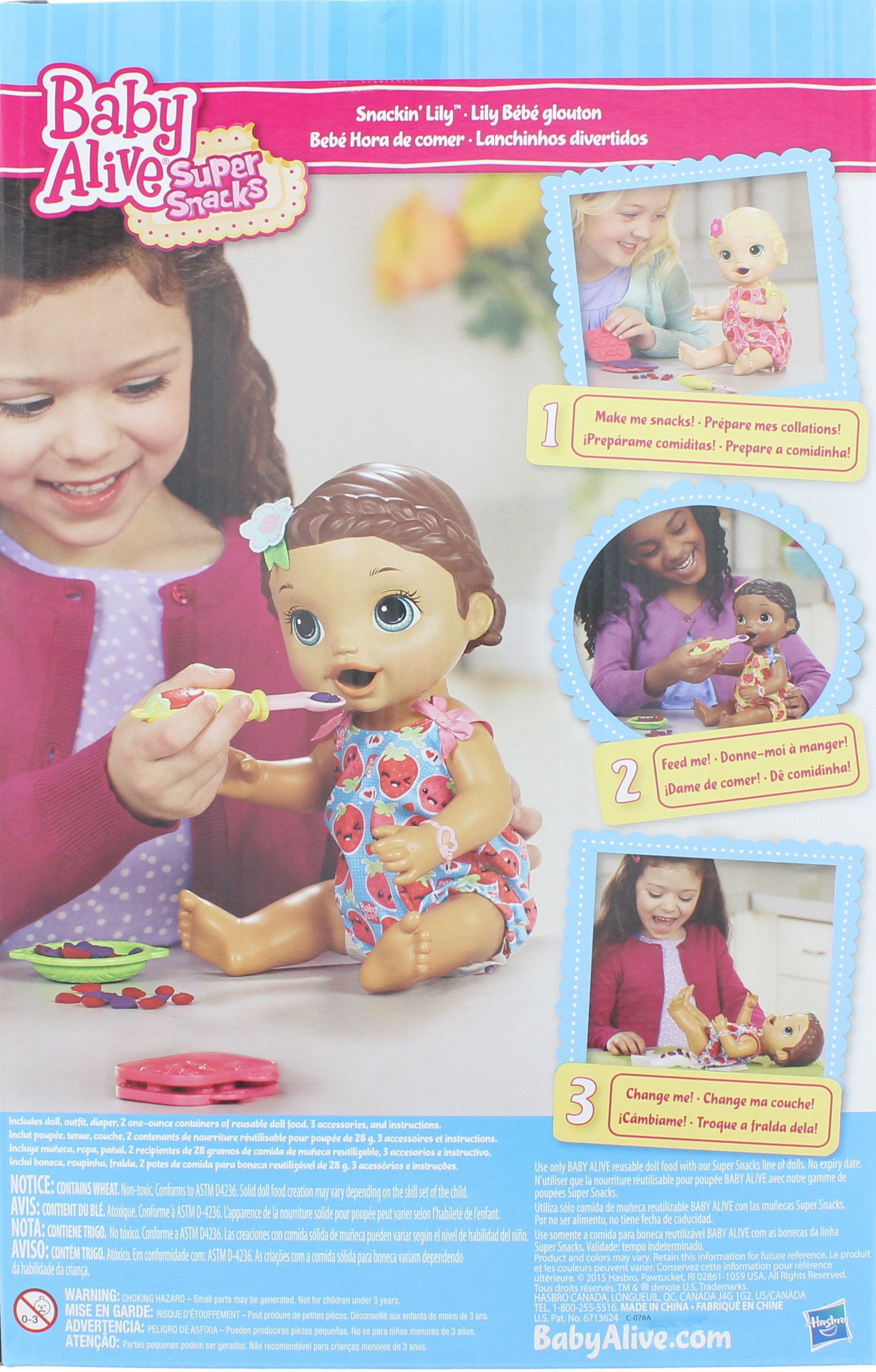 Baby alive snackin lily 2025 brunette