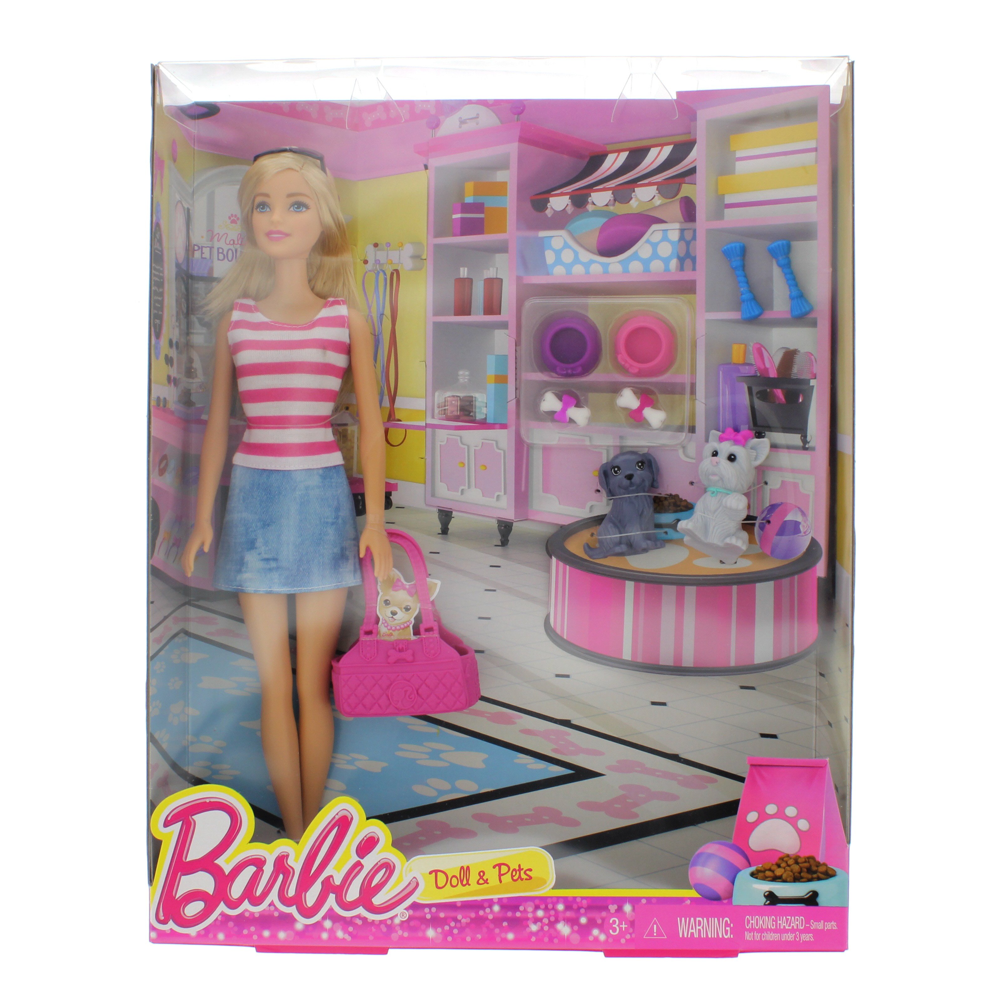 barbie doll with pets