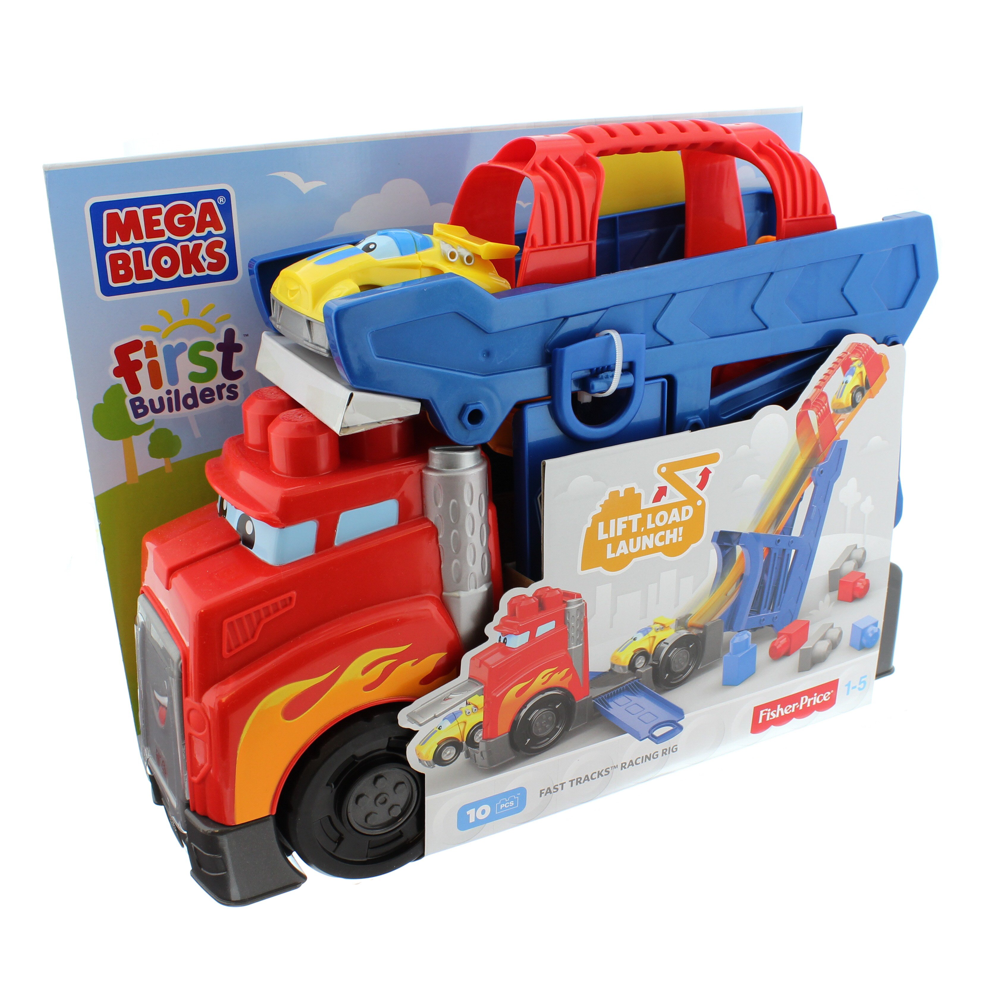 mega bloks first builders fast tracks racing rig