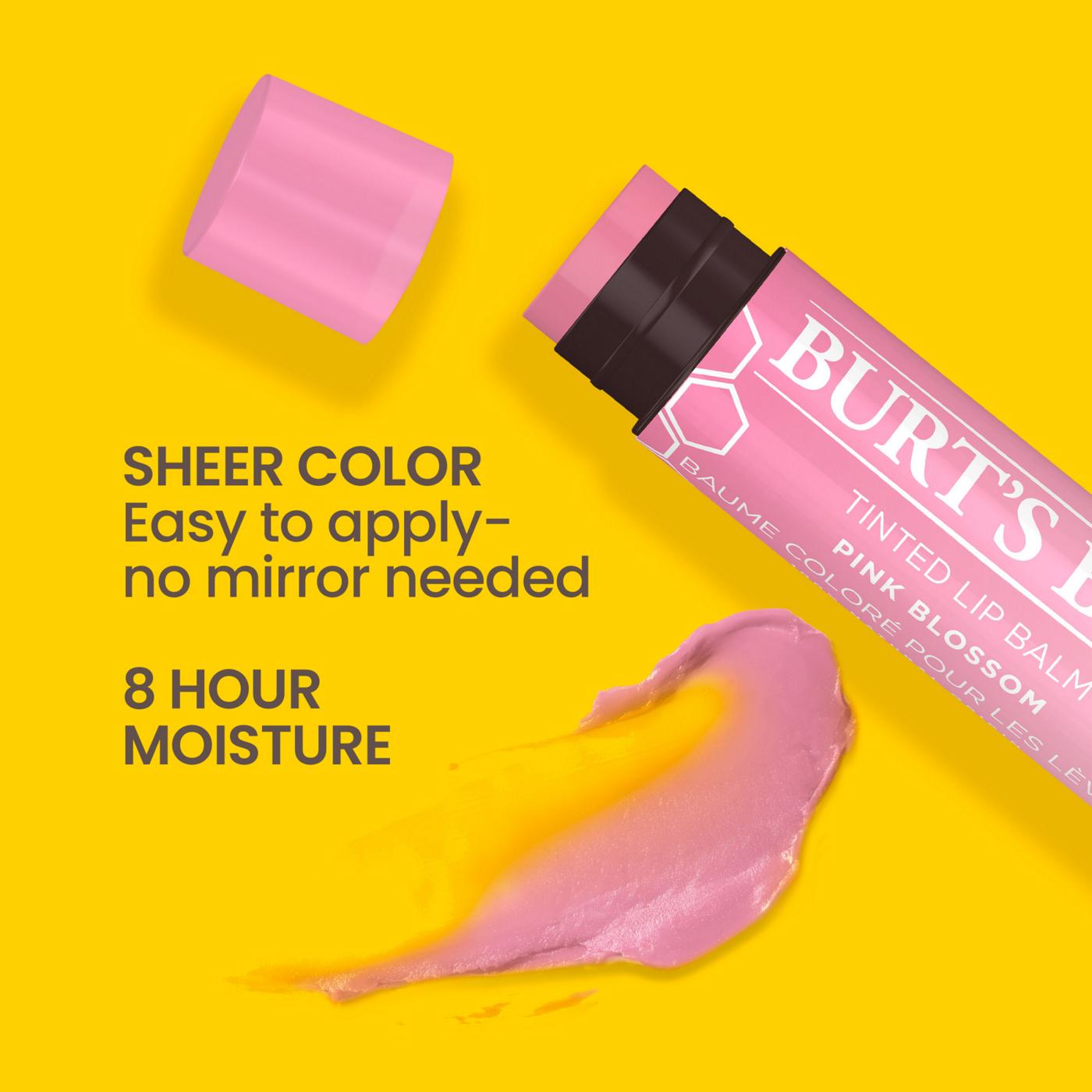 Burt's Bees Pink Blossom Tinted Lip Balm; image 5 of 13