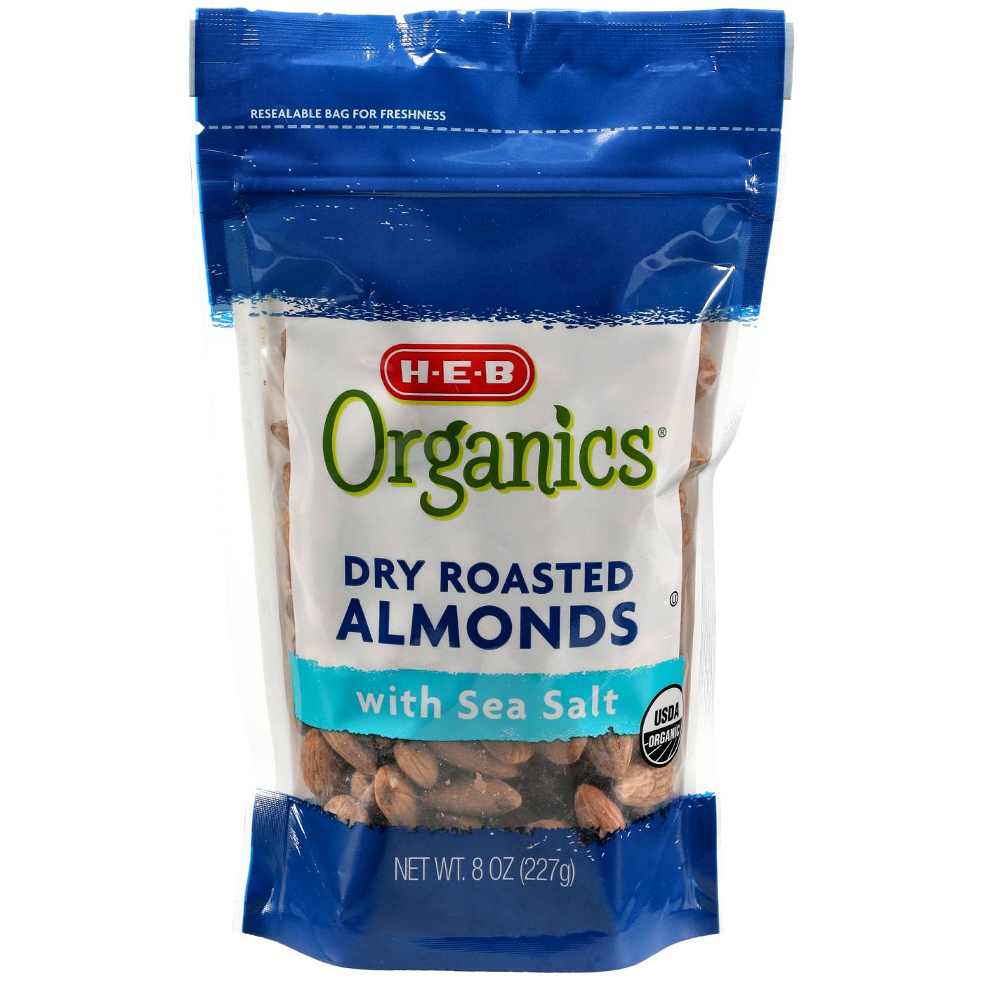 H-E-B Organics Dry Roasted Almonds with Sea Salt; image 1 of 2