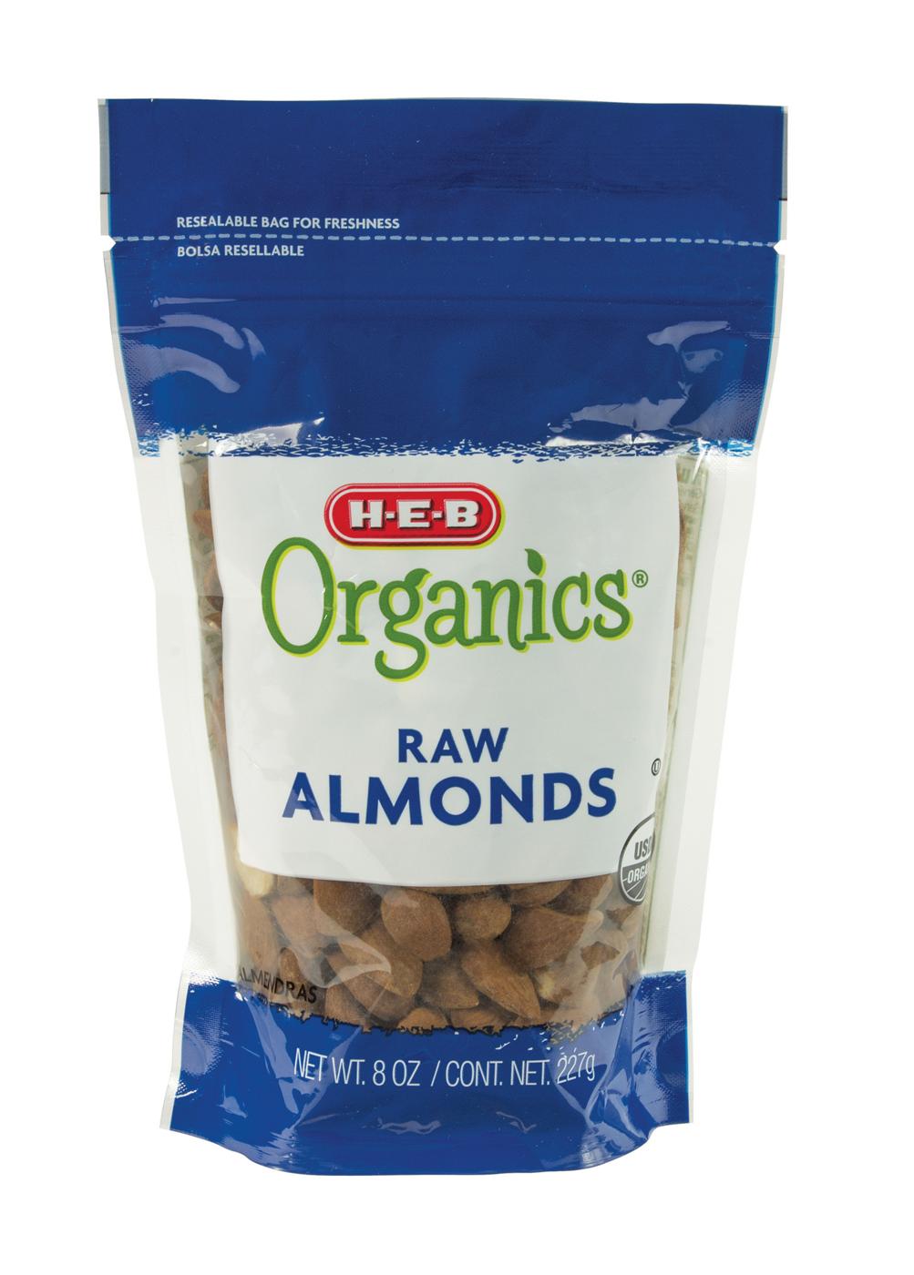 H-E-B Organics Raw Almonds; image 1 of 2