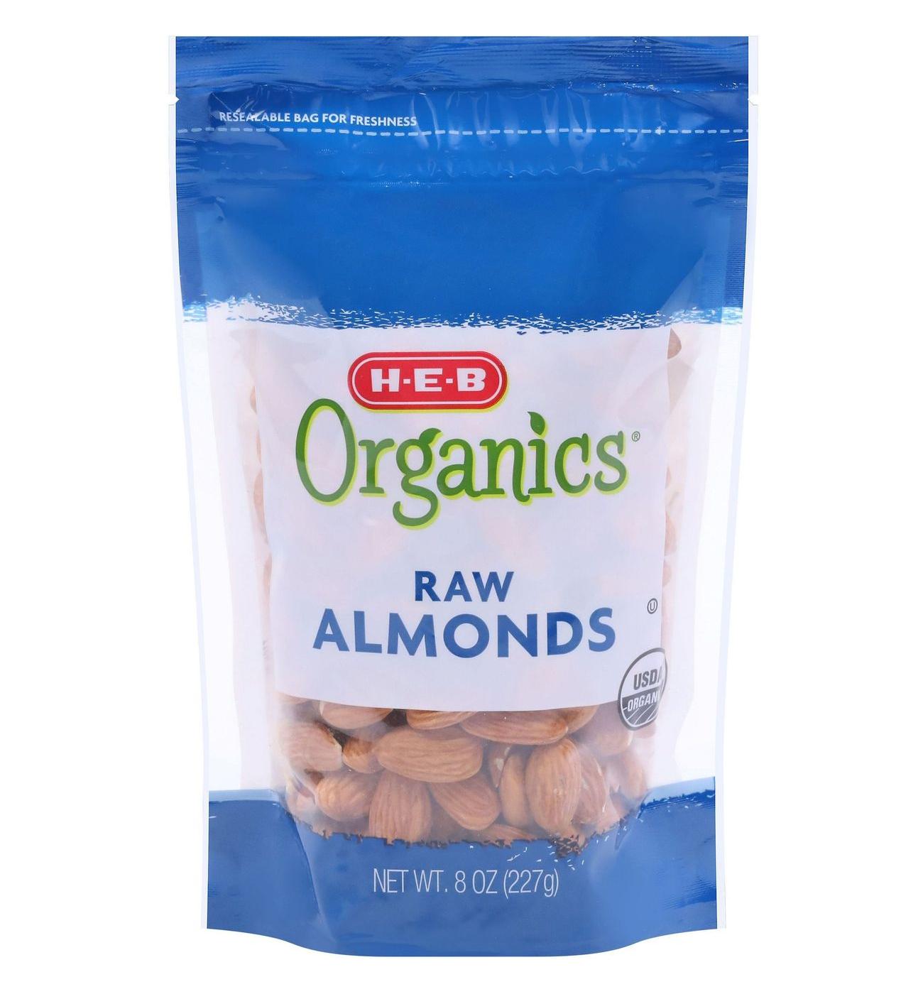 H-E-B Organics Raw Almonds; image 1 of 5