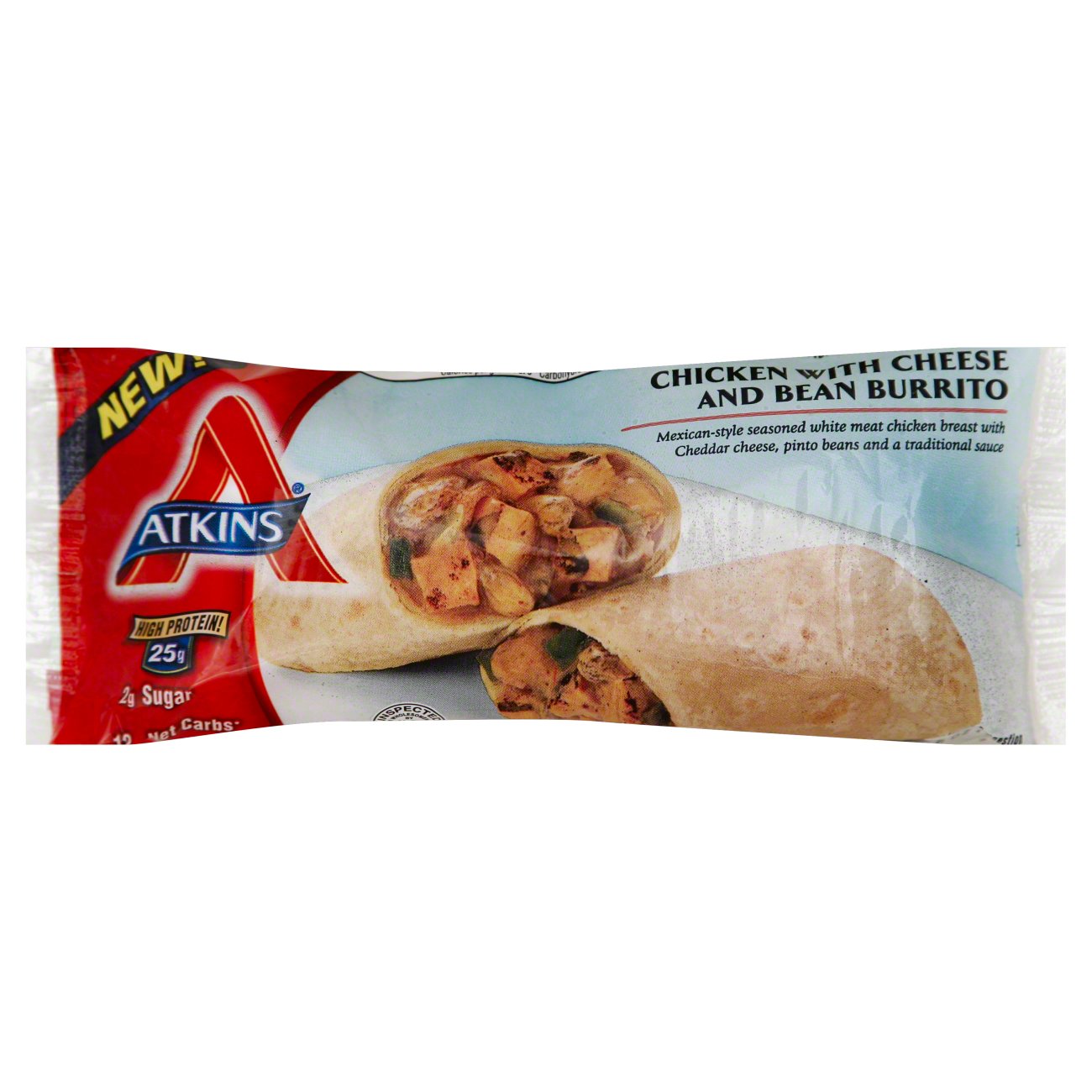 Atkins Chicken with Cheese and Bean Burrito Shop Entrees & Sides at HEB