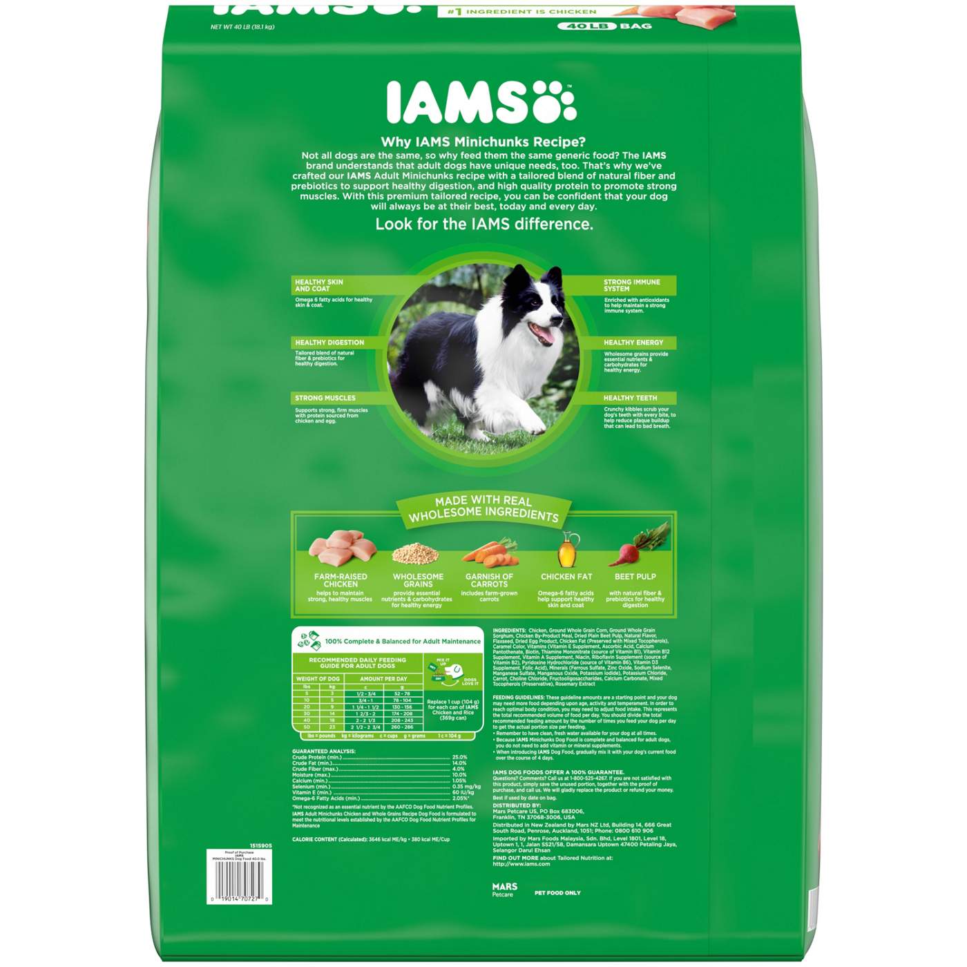 IAMS Adult Minichunks Small Kibble High Protein Dry Dog Food with Real Chicken; image 3 of 4