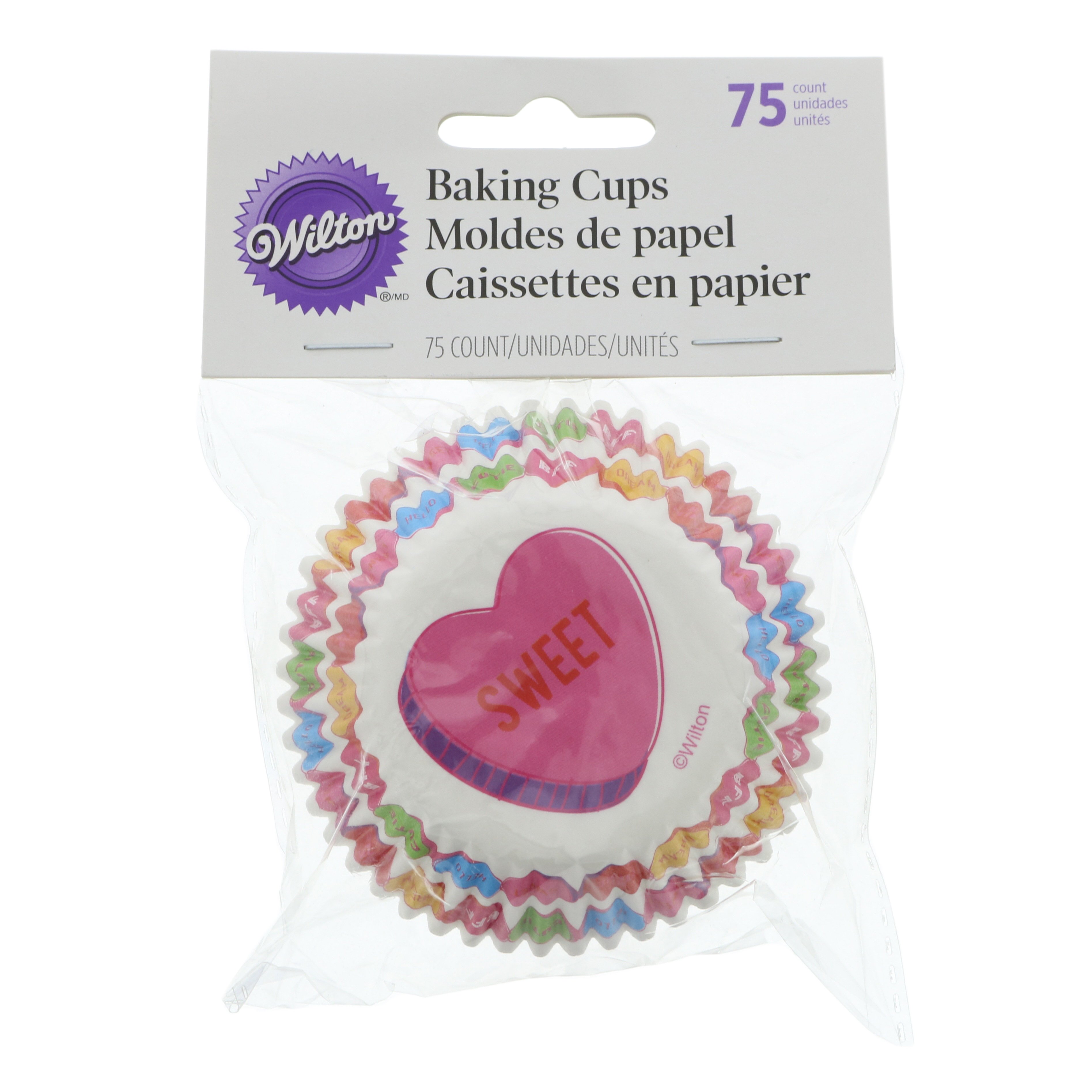 Wilton Candy Hearts Cupcake Liners Shop Baking Paper & Liners at HEB