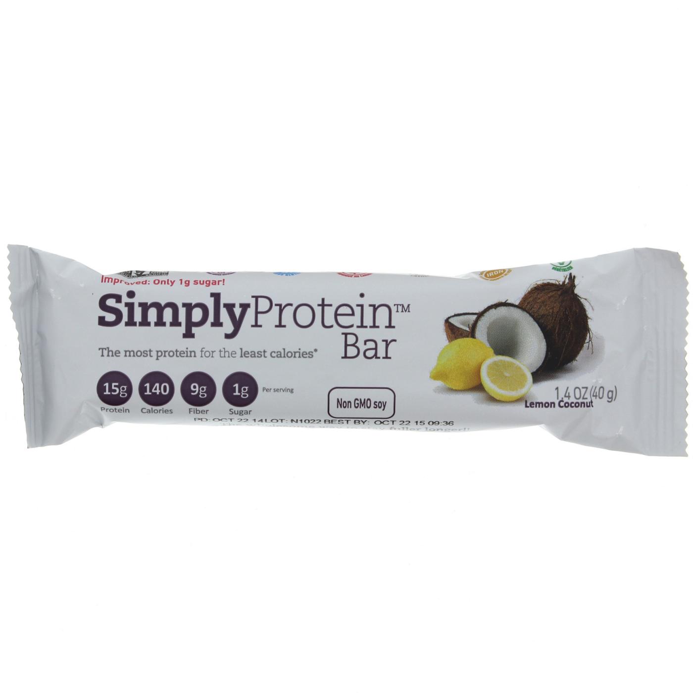 Simply Protein Bar - Lemon Coconut; image 1 of 2