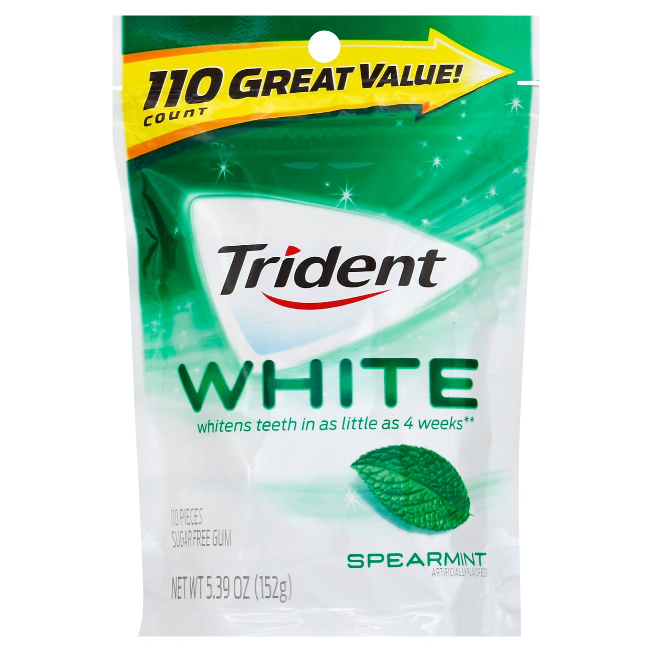 Trident White White Unwrapped Spearmint Sugar Free Gum - Shop Gum ...