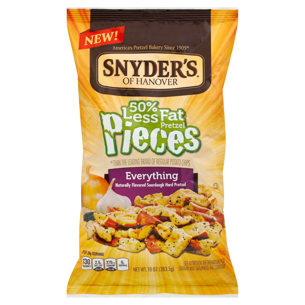 Snyder's Of Hanover 50% Less Fat Everything Pretzel Pieces - Shop Chips ...