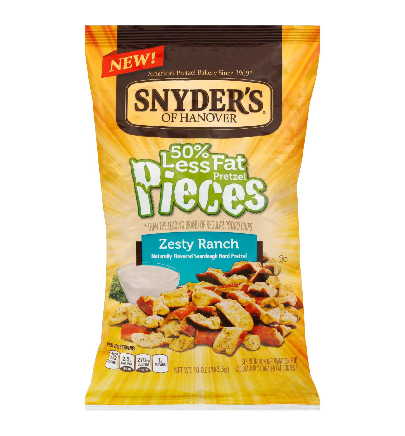 Snyder's of Hanover 50% Less Fat Zesty Ranch Pretzel Pieces; image 1 of 2