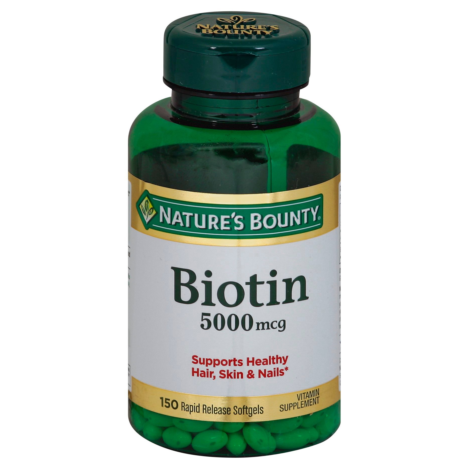 Nature's Bounty Biotin 5000 mcg Softgels - Shop Vitamins A-Z at H-E-B