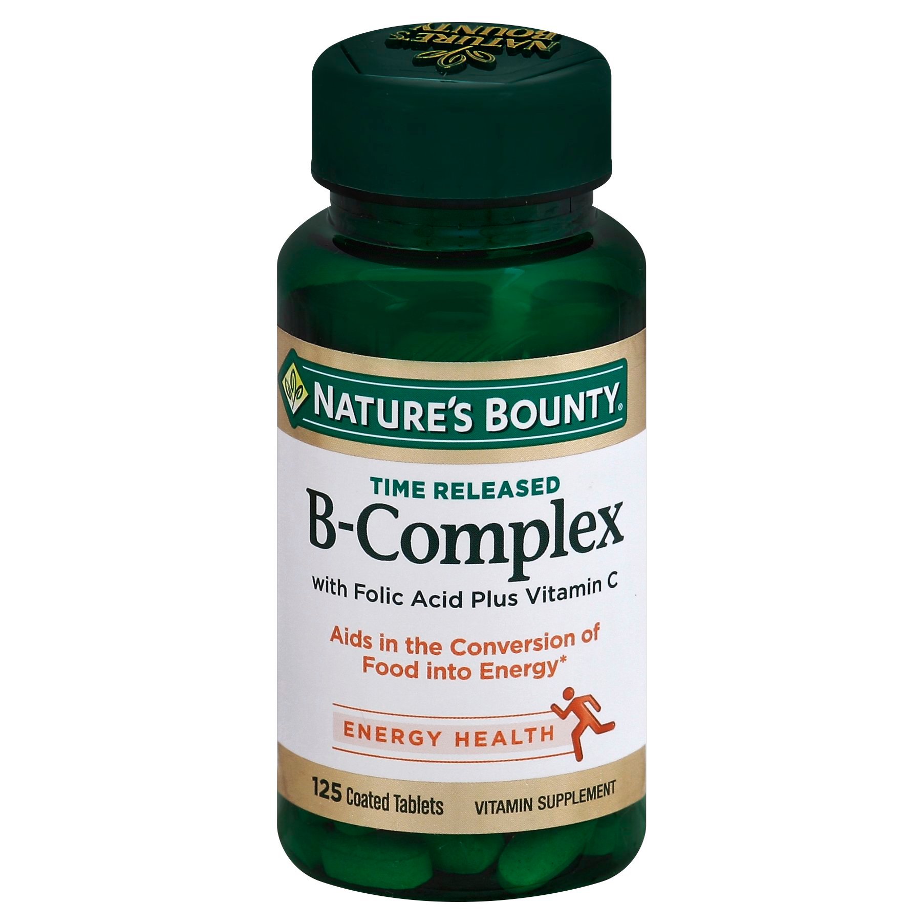 Natures Bounty Vitamin B Complex With Folic Acid Plus Vitamin C Time Release Tablets Shop 1645