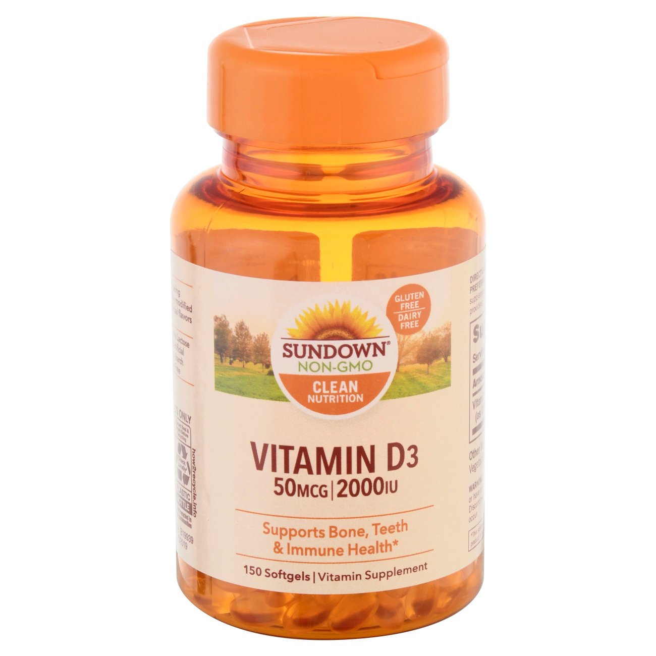 Sundown NonGMO Vitamin D3 2000 IU Softgel Shop Vitamins AZ at HEB