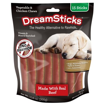 DreamBone DreamSticks Beef Chews, 15 ct