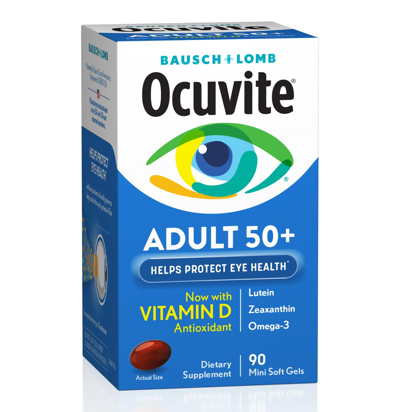 Bausch & Lomb Ocuvite Adult 50+ Eye Vitamin and Mineral Supplement Softgels; image 1 of 7