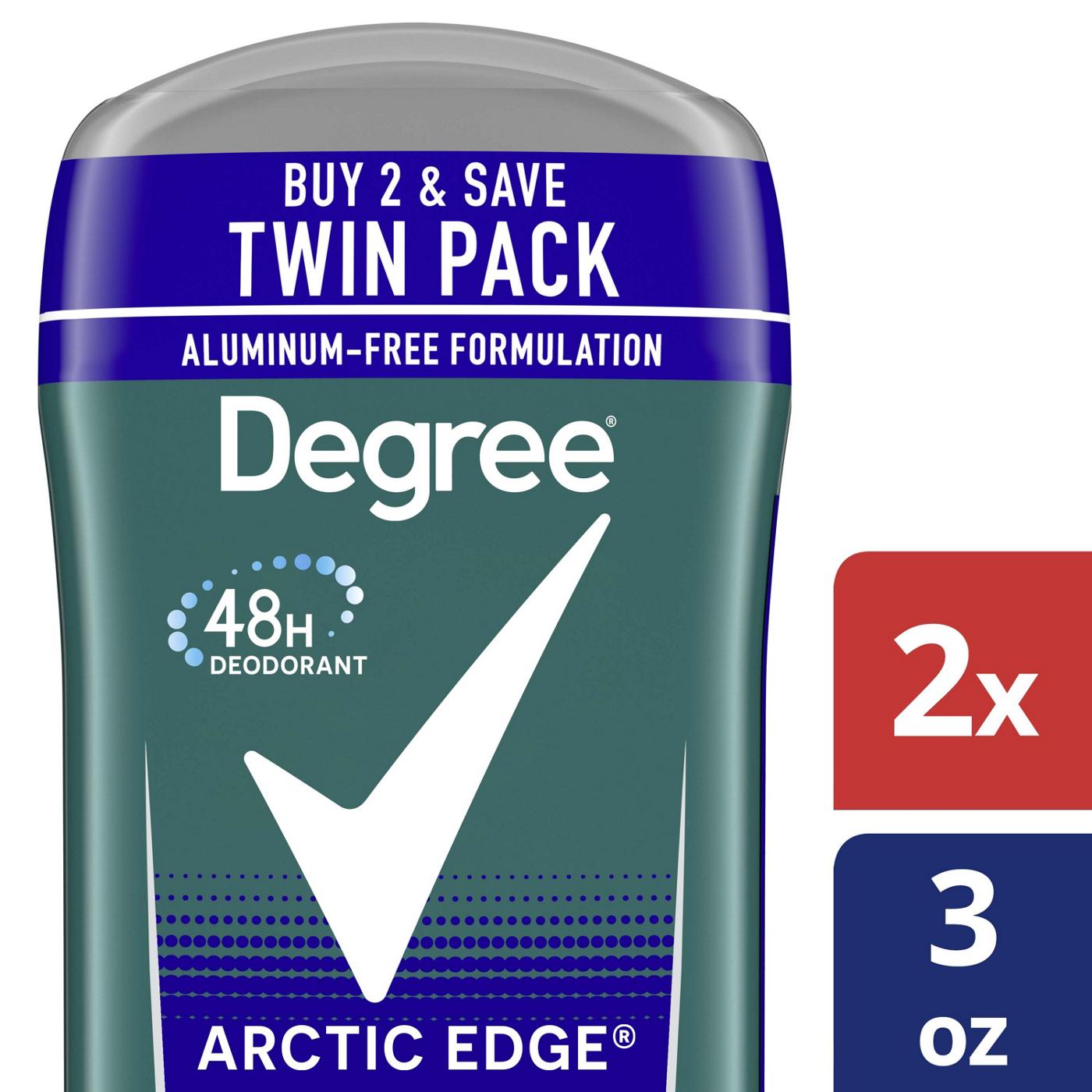 Degree Men Original Protection Deodorant Arctic Edge Twin Pack; image 3 of 3