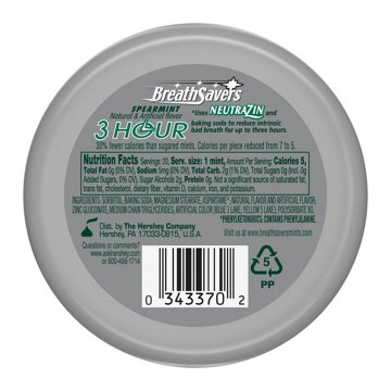 Breath Savers Sugar Free 3 Hour Mints - Spearmint, 1.27 oz