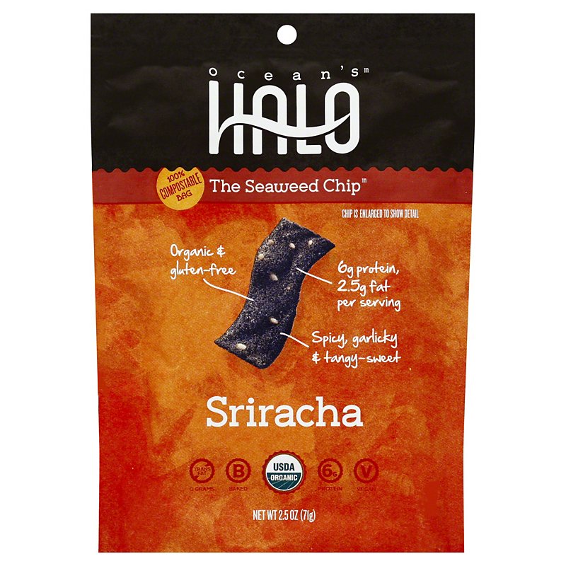 Ocean's Halo Sriracha Seaweed Chip Shop Chips at HEB