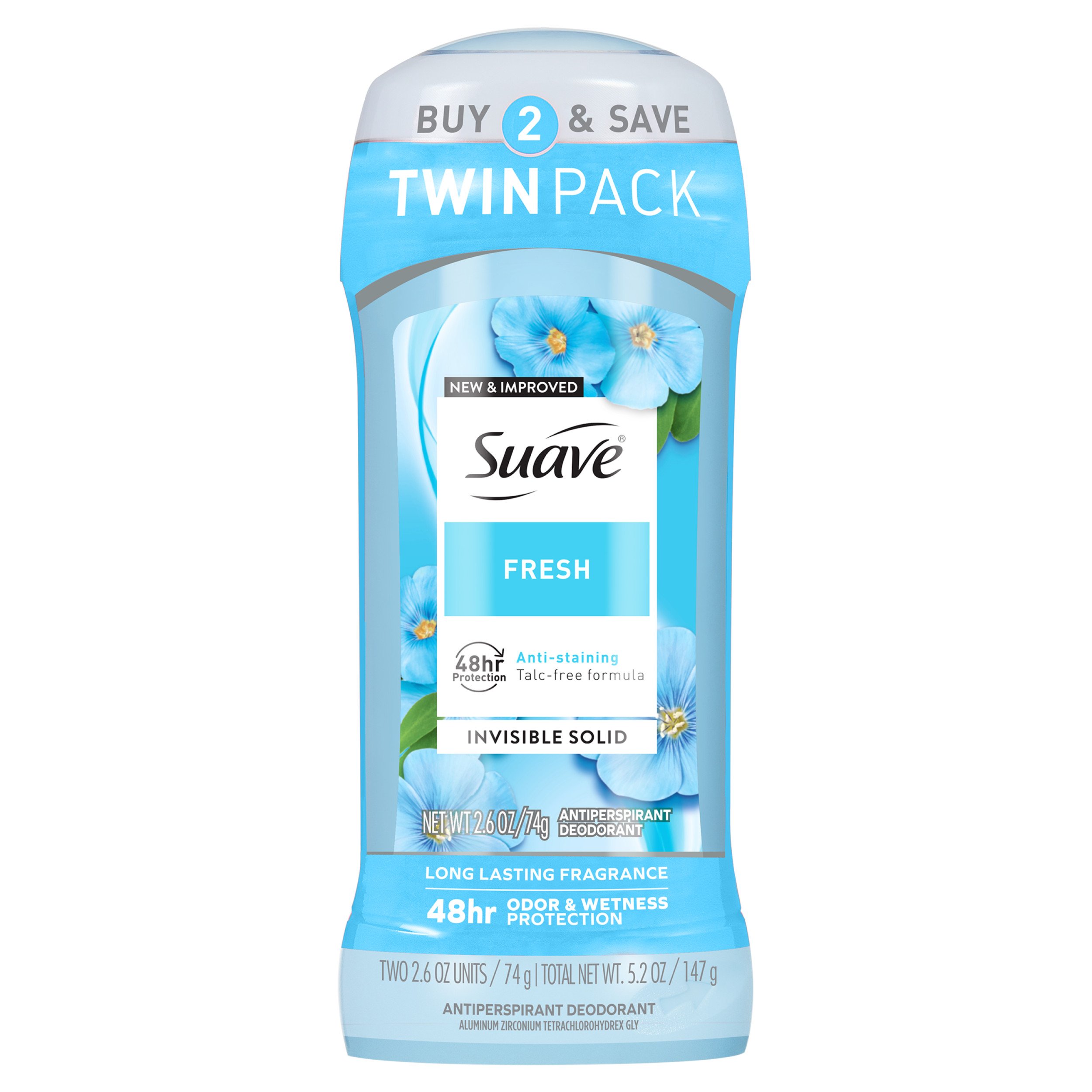 Suave Shower Fresh Antiperspirant Deodorant, Twin Pack Shop Deodorant