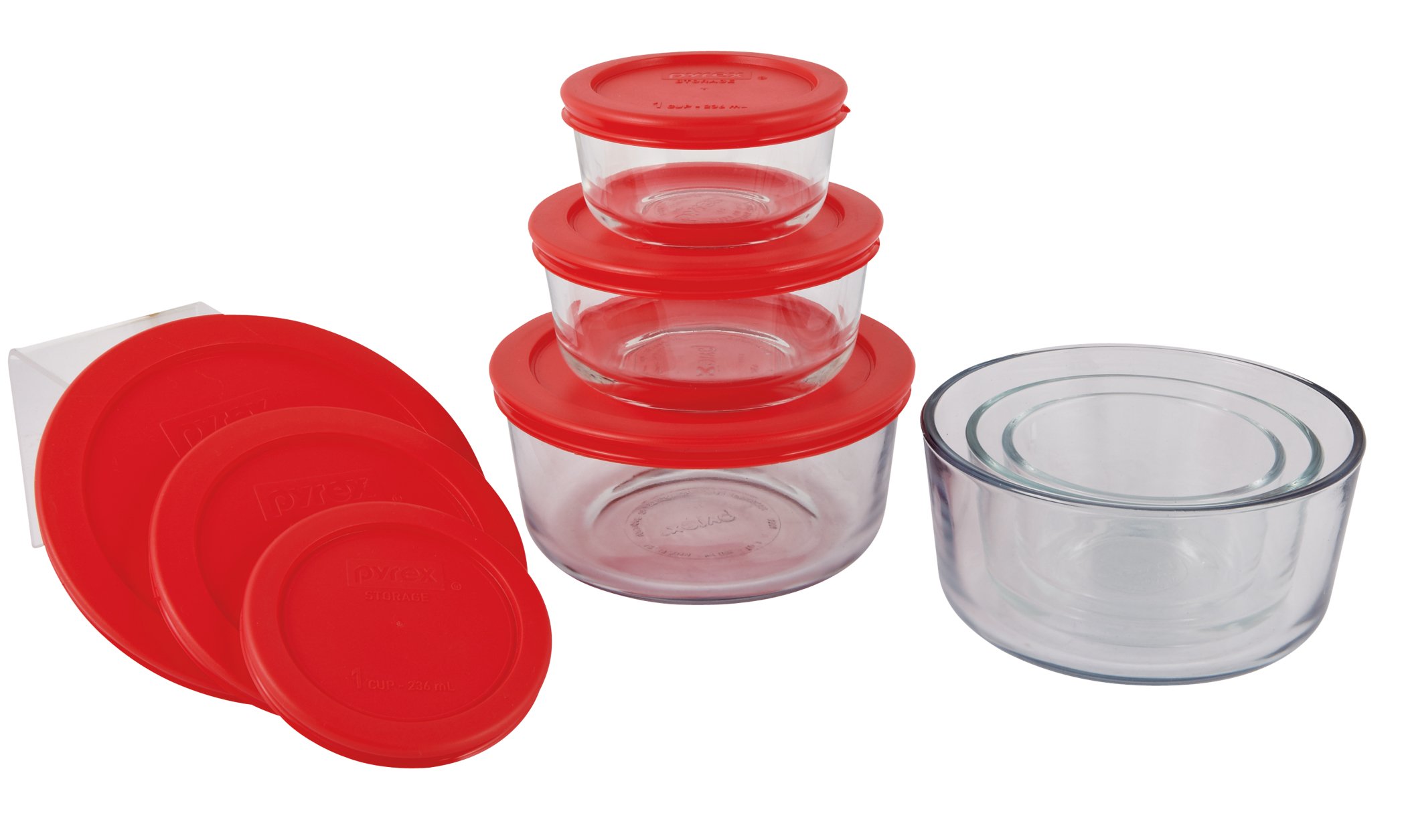 Pyrex Assorted Round Glass Storage Set - Shop Food Storage at H-E-B