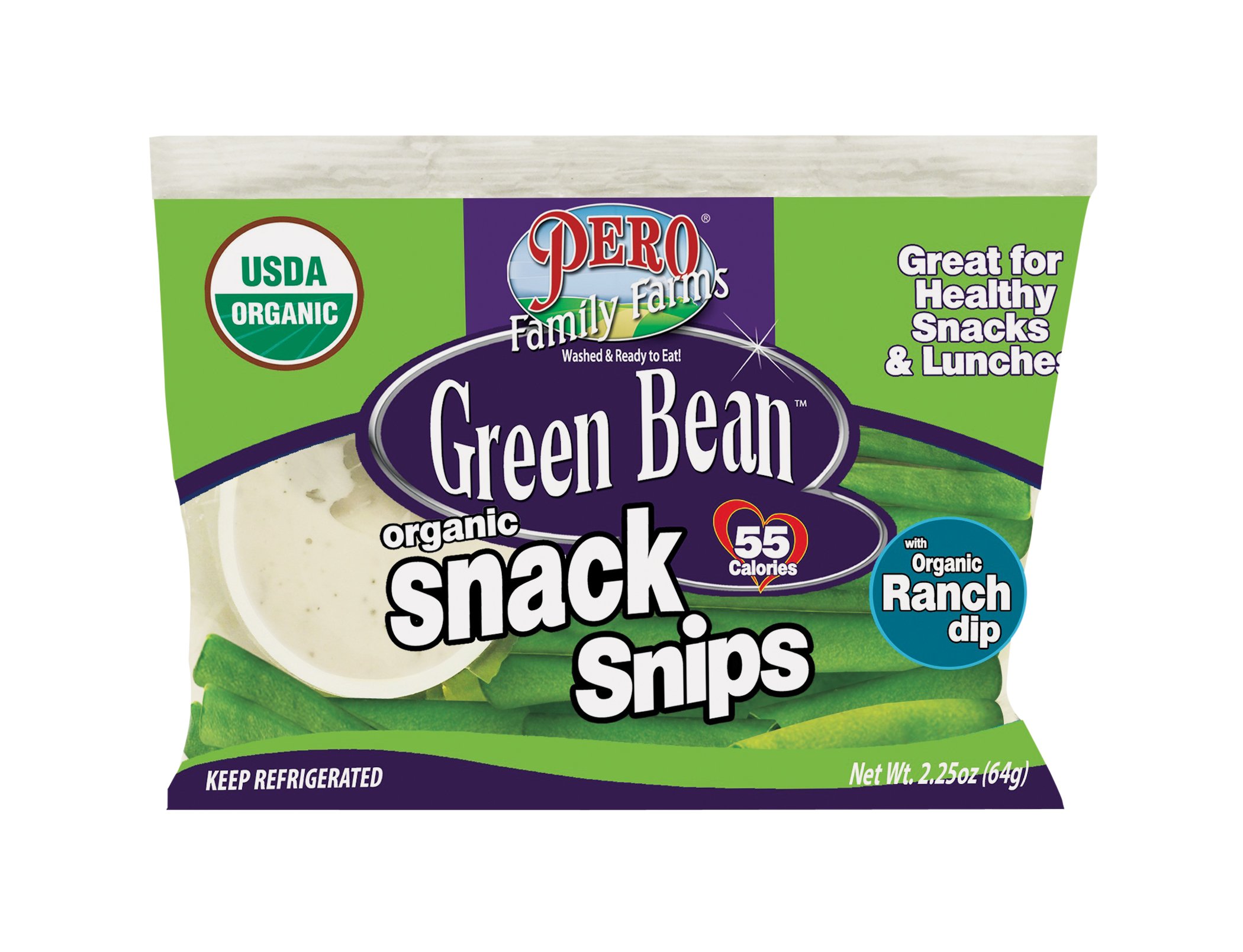Pero Family Farms Organic Green Bean Snack Snips With Greek Yogurt