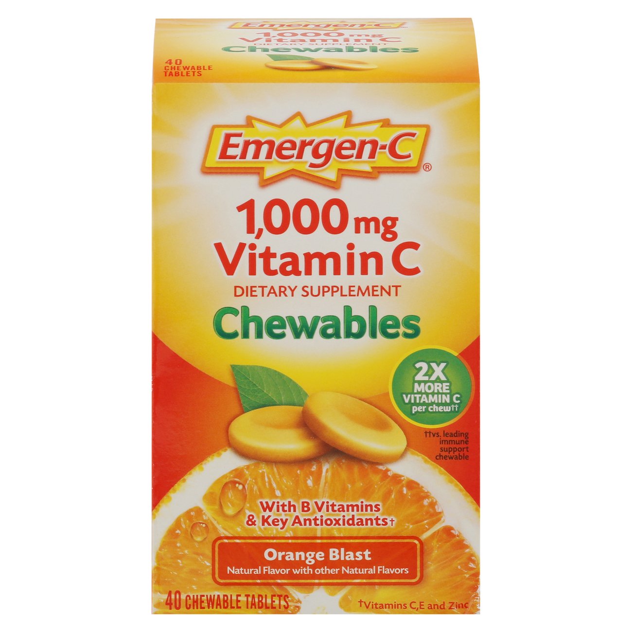 Can You Take Emergen C While Nursing Emergen C Orange Blast Chewables Shop Vitamins A Z At H E B