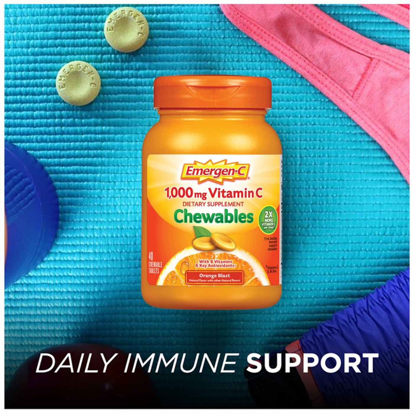 Emergen-C Vitamin C Chewable Tablets - 1000 mg; image 2 of 6