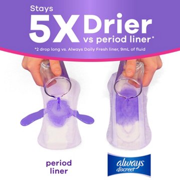 Always Discreet Incontinence Panty Liners -  Very Light, Long