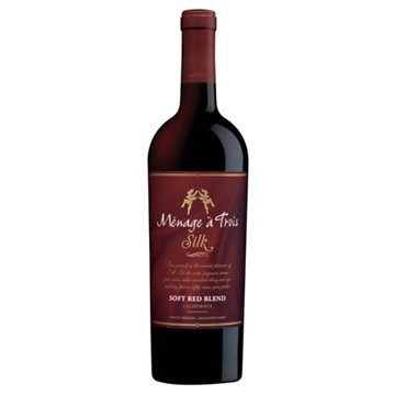Menage A Trois Silk Soft Red Blend California Wine, 750 mL
