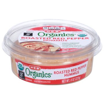 H-E-B Organics Roasted Red Pepper Hummus, 8 oz