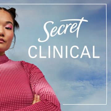 Secret Clinical Strength Invisible Solid Antiperspirant And Deodorant - Completely Clean, 2.6 oz