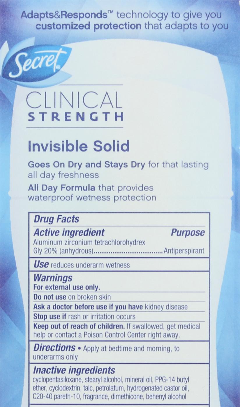 Secret Clinical Strength Invisible Solid Waterproof Deodorant; image 2 of 2