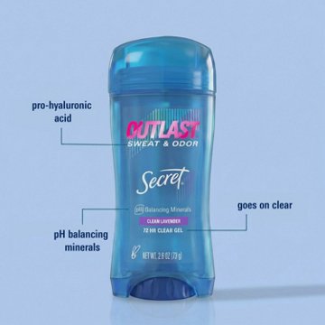 Secret Outlast 72 Hr Antiperspirant Deodorant - Lavender