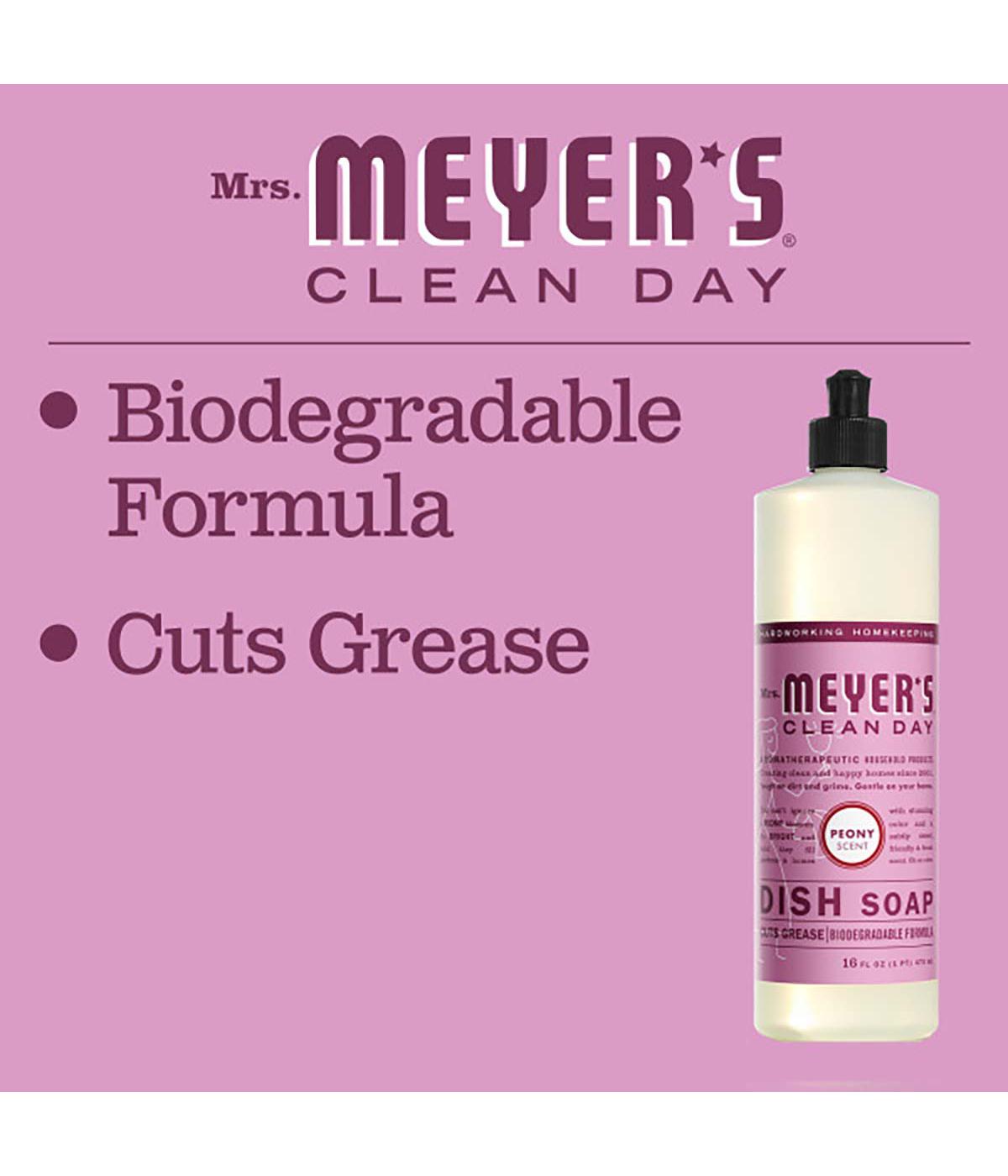 Mrs. Meyer's Clean Day Peony Scent Dish Soap; image 4 of 4