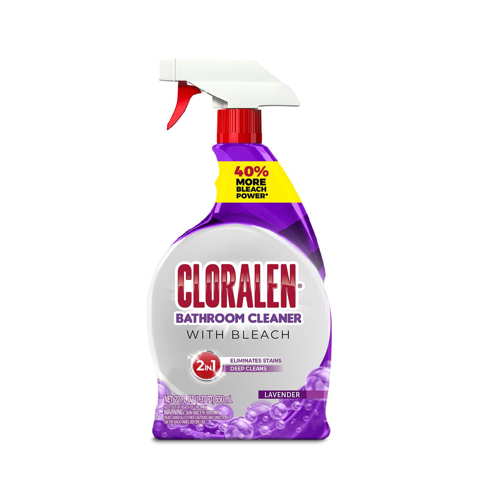 Cloralen Lavender Bathroom Cleaner with Bleach Spray ...