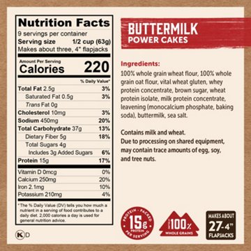 Kodiak Power Cakes 15g Protein Flapjack & Waffle Mix - Buttermilk, 20 oz