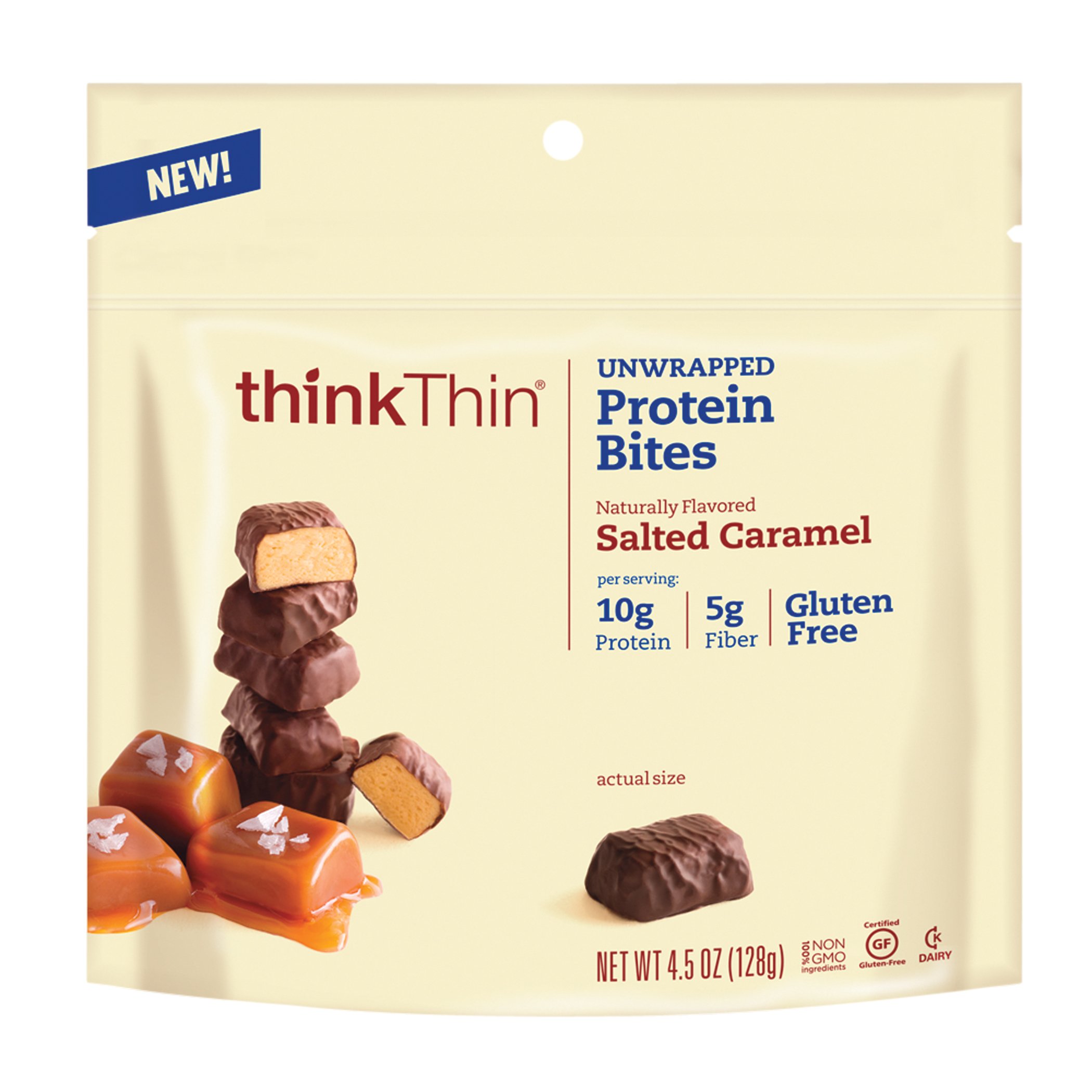 thinkThin Protein Bites, Salted Caramel Shop Granola & Snack Bars at