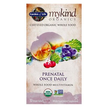 Garden of Life mykind Organics Prenatal Once Daily Multivitamin Tablets, 30 ct