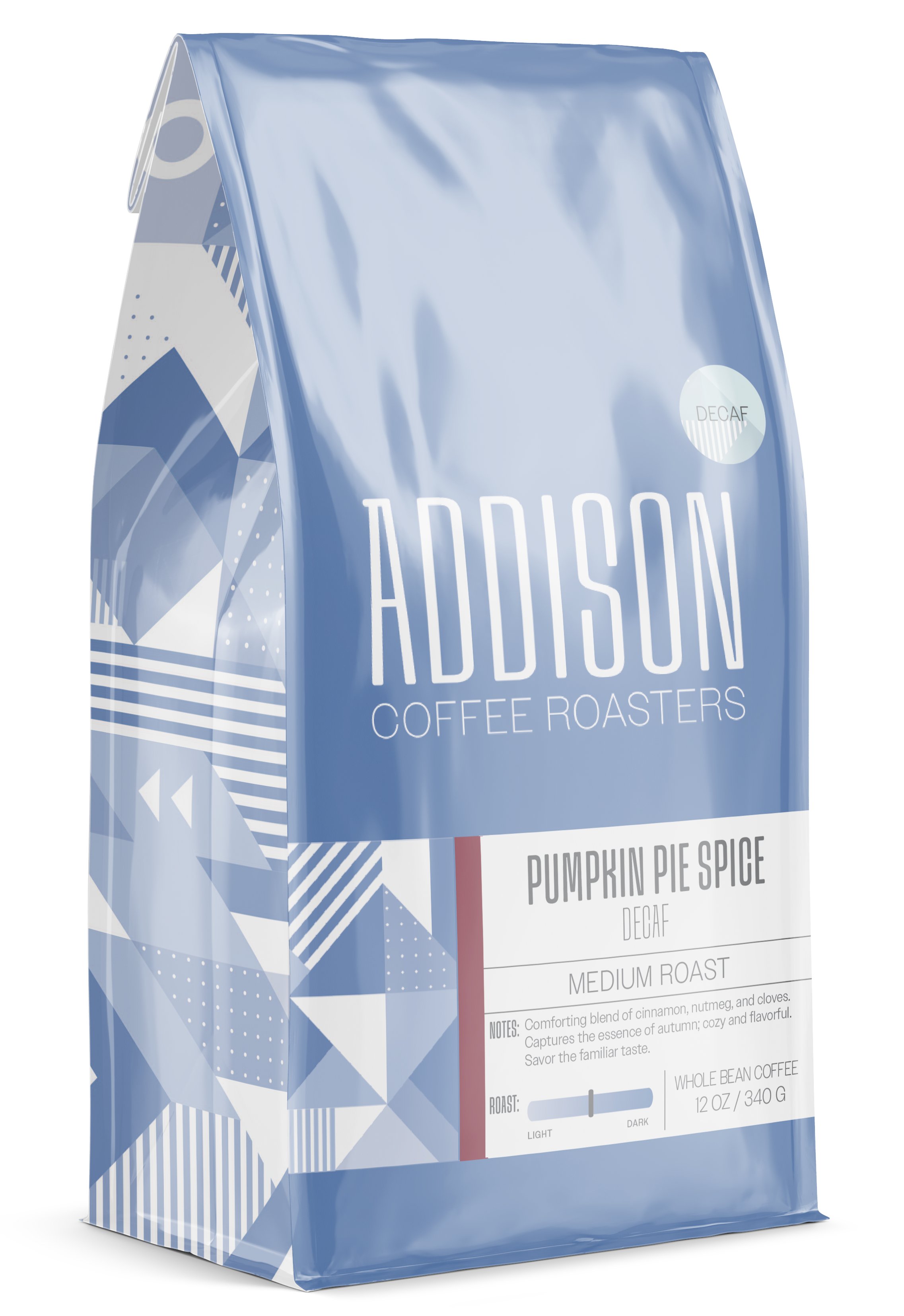 Addison Coffee Roasters Decaf Pumpkin Pie Spice Whole Bean Coffee, 12 ...