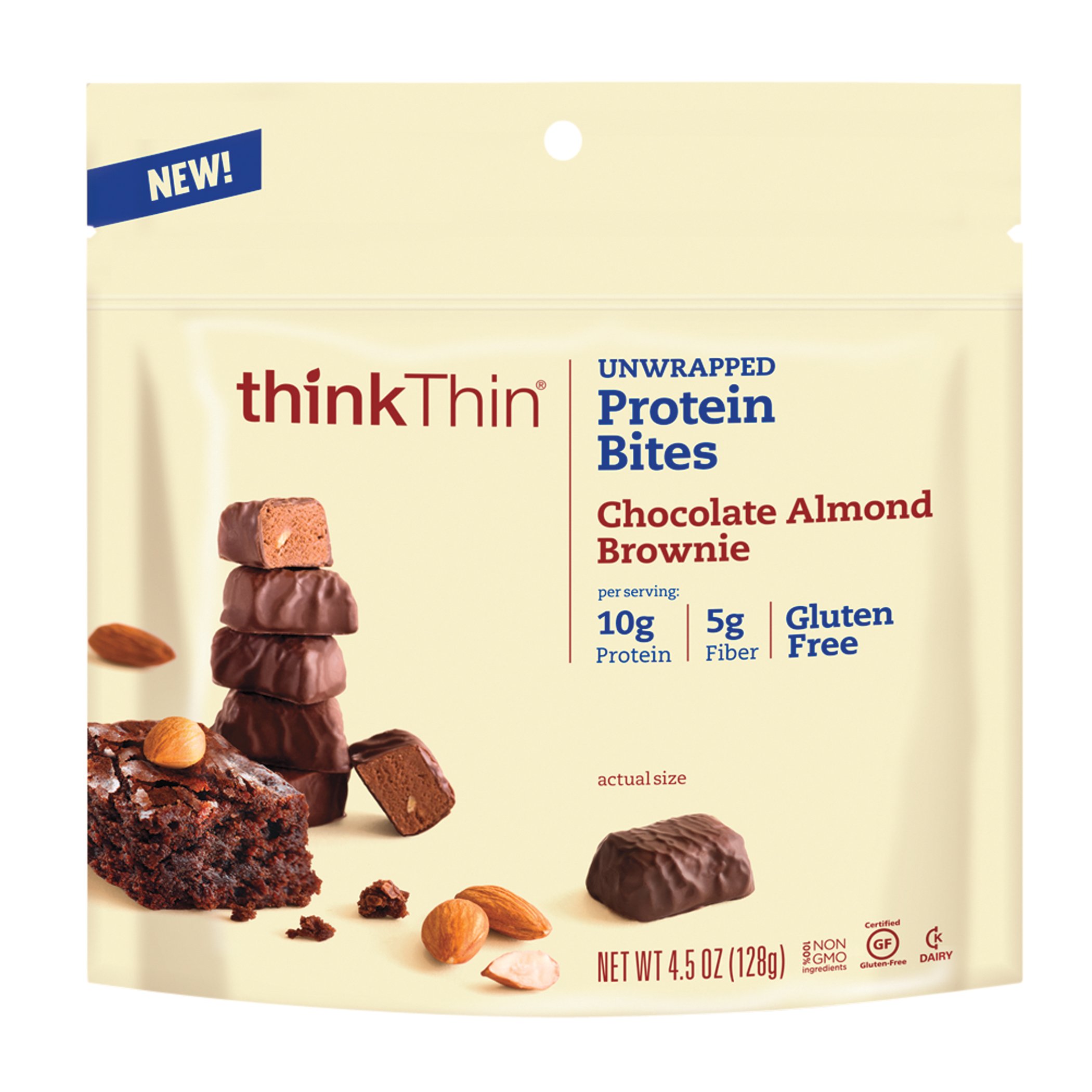 thinkThin Protein Bites, Chocolate Almond Brownie Shop Granola