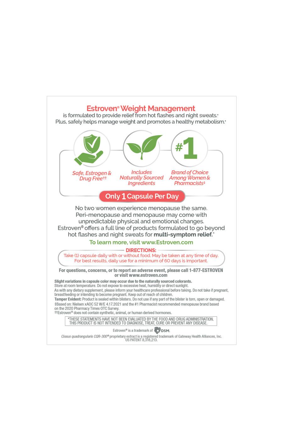 Estroven Menopause Relief + Weight; image 4 of 9