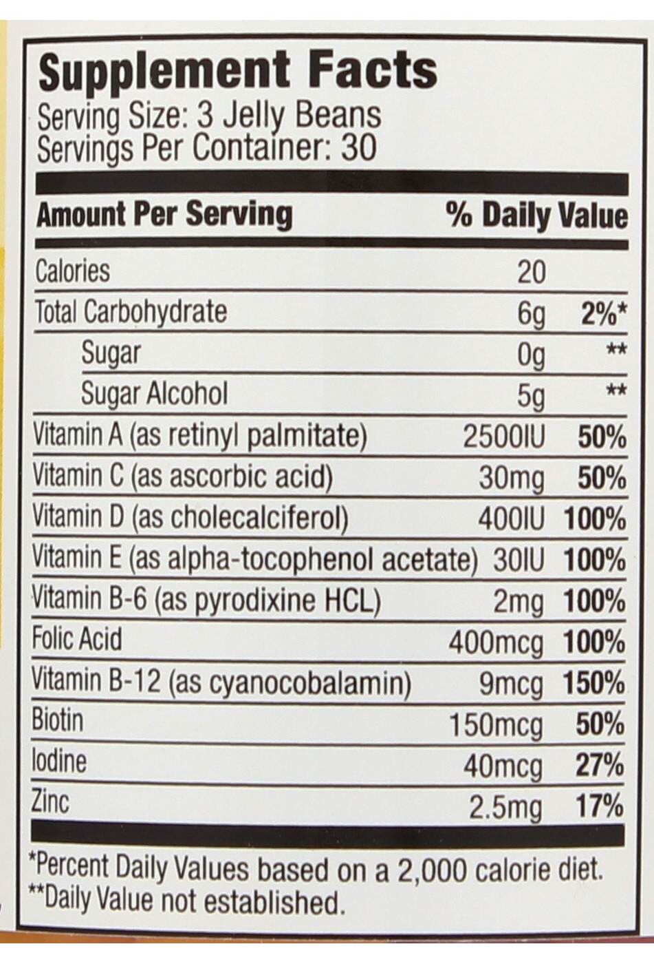 H-E-B Vitamins Sugar Free Multivitamin Adult Jelly Beans; image 2 of 2