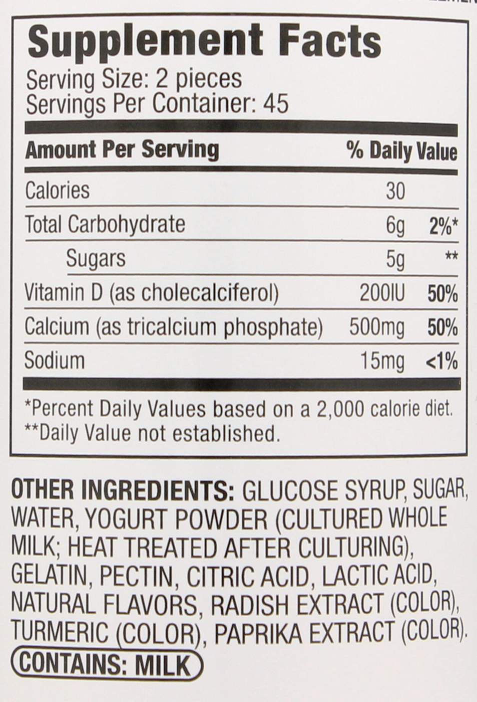 H-E-B Yogurt + Calcium Adult Gummies; image 2 of 2