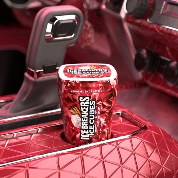 Ice Breakers Ice Cubes Cinnamon Sugar Free Chewing Gum, 40 pc