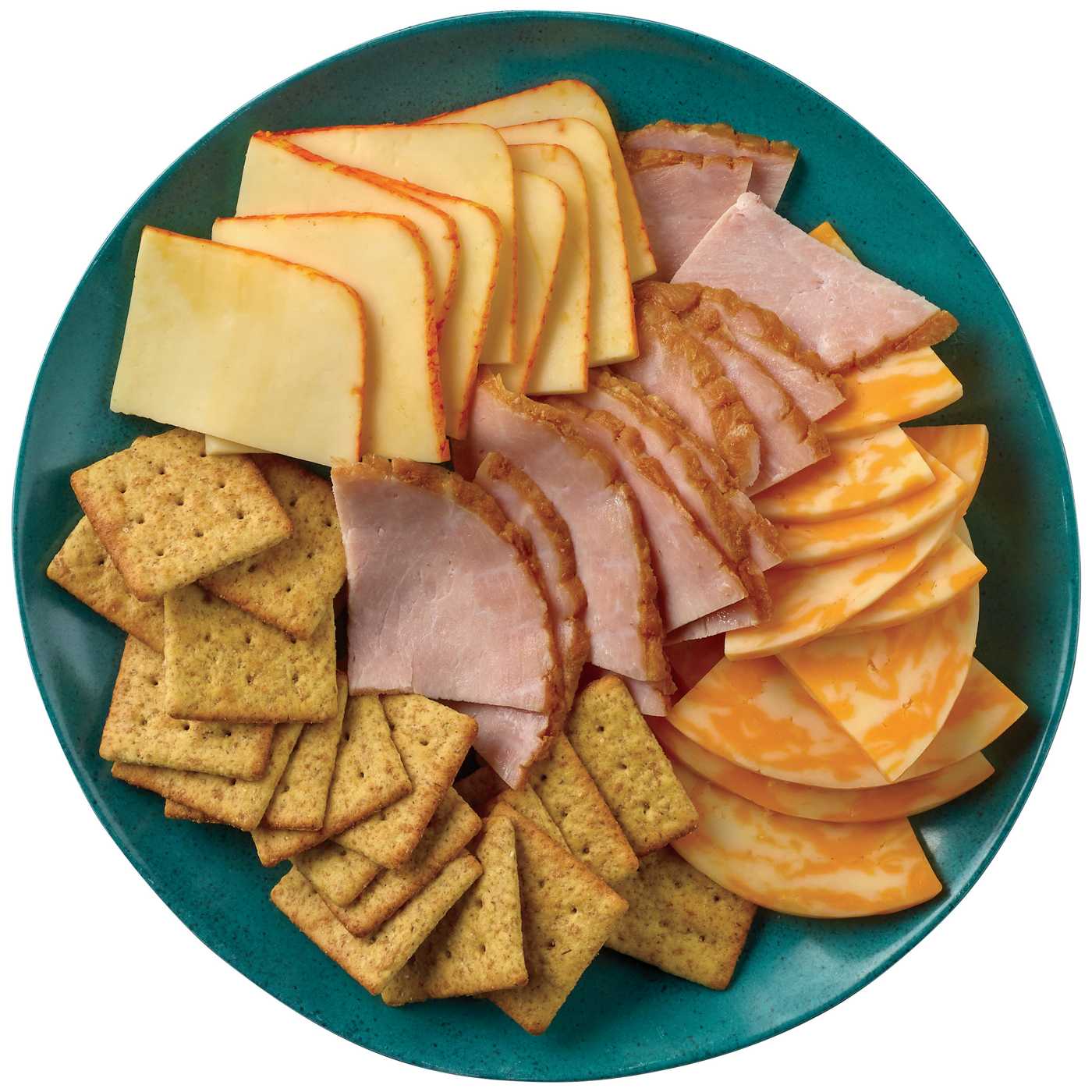 Meal Simple by H-E-B Snack Tray - Ham, Cheese & Wheat Crisps; image 2 of 2