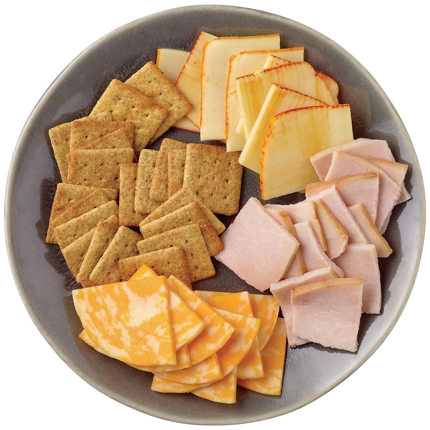 Meal Simple by H-E-B Snack Tray - Turkey, Cheese & Wheat Crisps; image 2 of 2