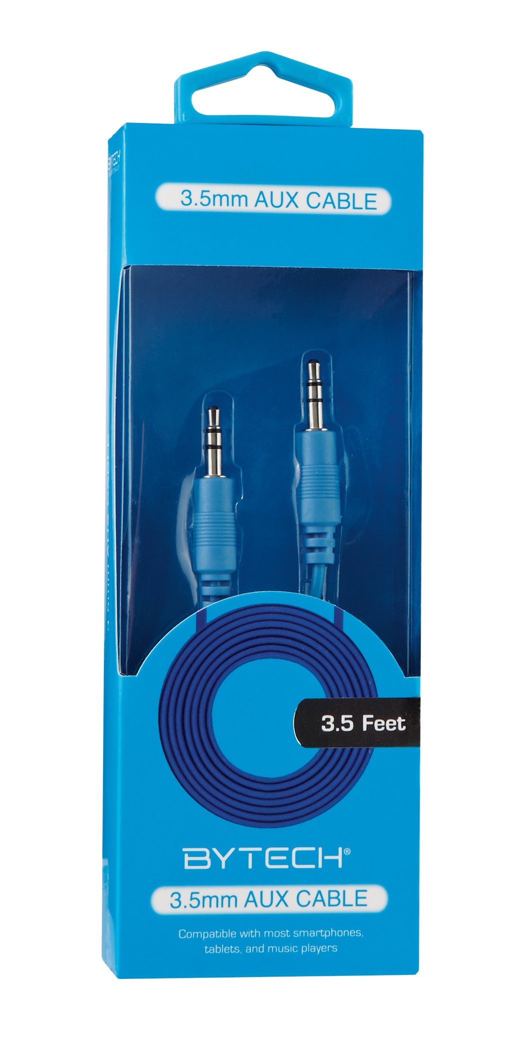 Bytech 3.5mm Auxiliary Cable, 3.5 Feet Blue Shop at HEB